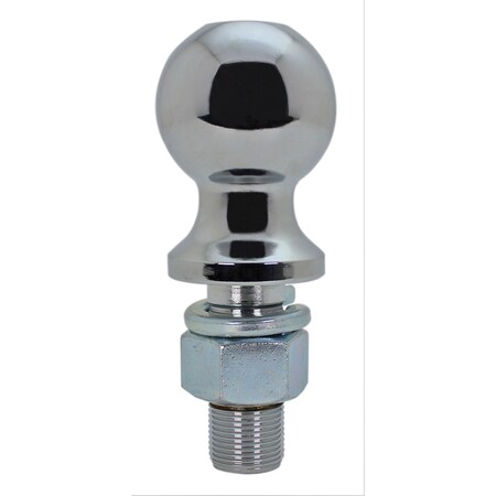 Quick Products QP-HB3014B 2-5/16" Chrome Hitch Ball - 1" Diameter x 2-1/2" Long Shank - 6,000 lbs. QP-HB3014B